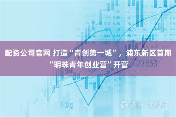 配资公司官网 打造“青创第一城”，浦东新区首期“明珠青年创业营”开营